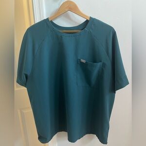 FIGS Caribbean blue top